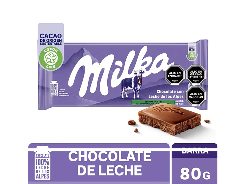 MILKA CHOCOLATE ALPINE MILK 80 GRS.