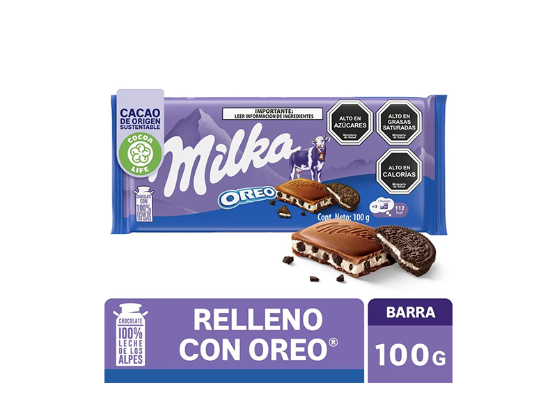MILKA CHOCOLATE OREO 100 GRS.